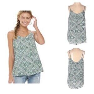 Sage green scoop back cami top size medium